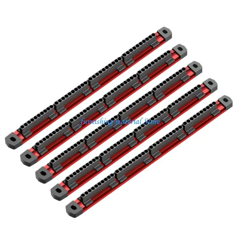 Y5GD High Quality Aluminum Screwdriver Bit Stand Wall Mount Garage Gear Rack