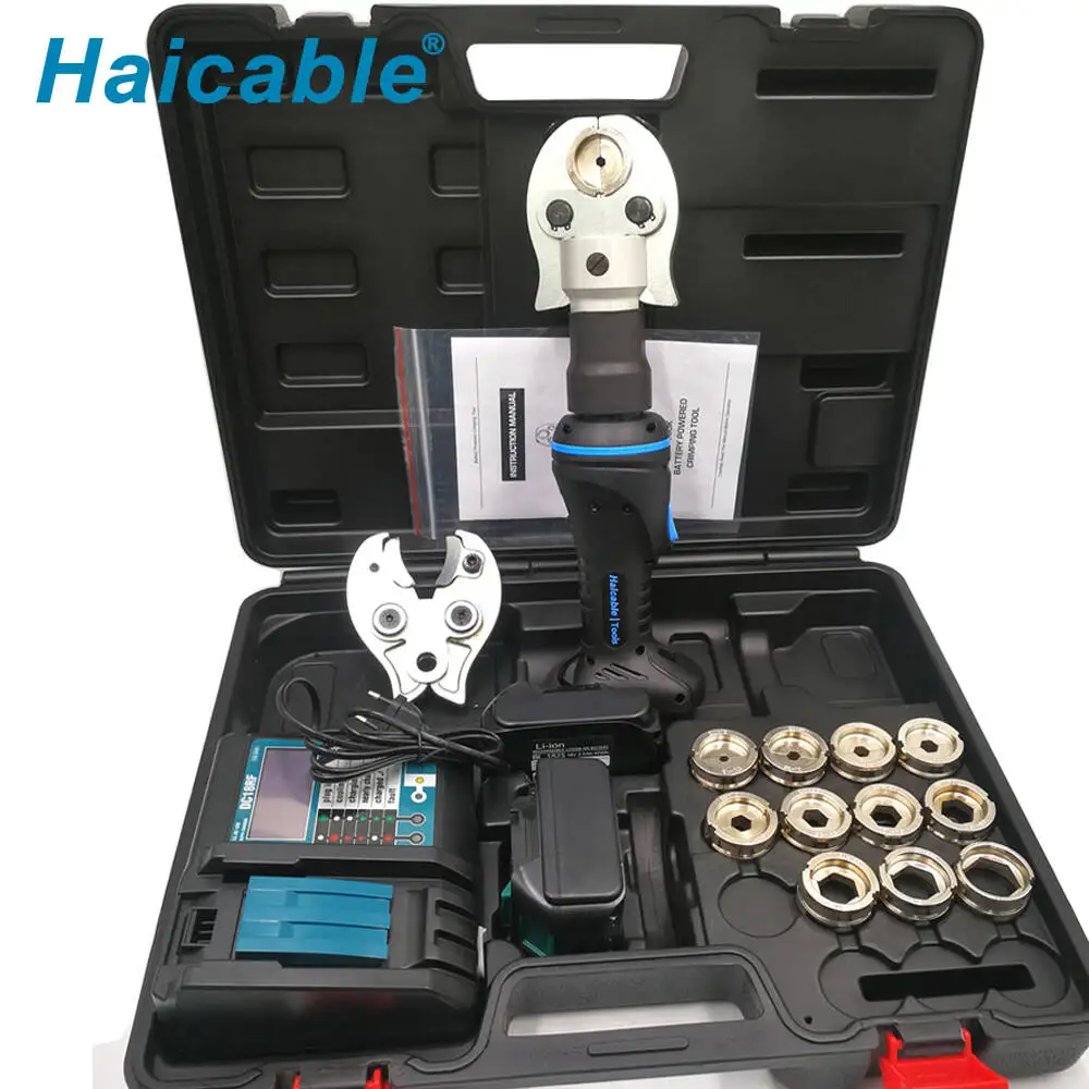 Smart Powered BH-300 Hexagon Cable Lug Battery Crimping Tool Industrial Grade Hydraulic Terminal Crimping Tool 18V Rated in stoc