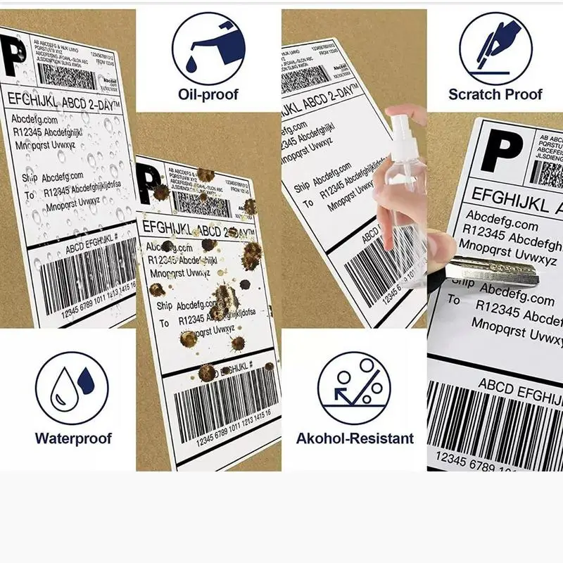 Thermal Printer Paper Fold Perforated Postage Paper 500 Labels Per Stack Thermal Label Printer Paper Cargo Transportation