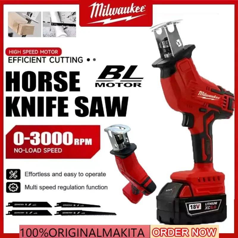

Milwaukee Cordless Electric Reciprocating Saw Wood Metal Pipe Cutting Saw Electric Cutting Saw Tool For Milwaukee 18V Battery