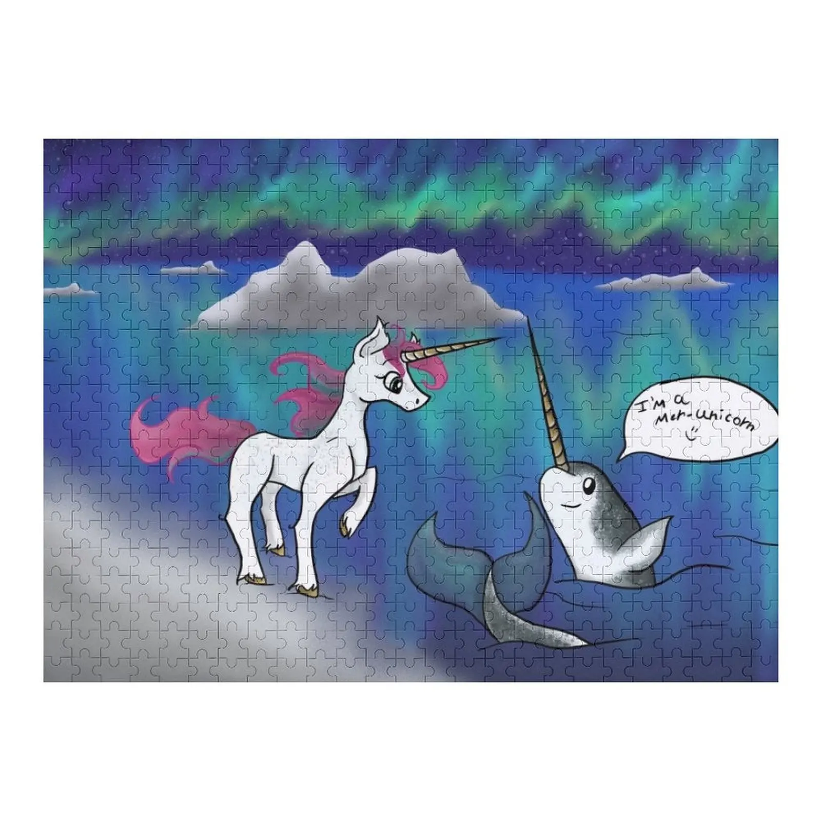 

Narwhals are Mer-unicorns! Jigsaw Puzzle Works Of Art Wood Adults Custom Photo Puzzle