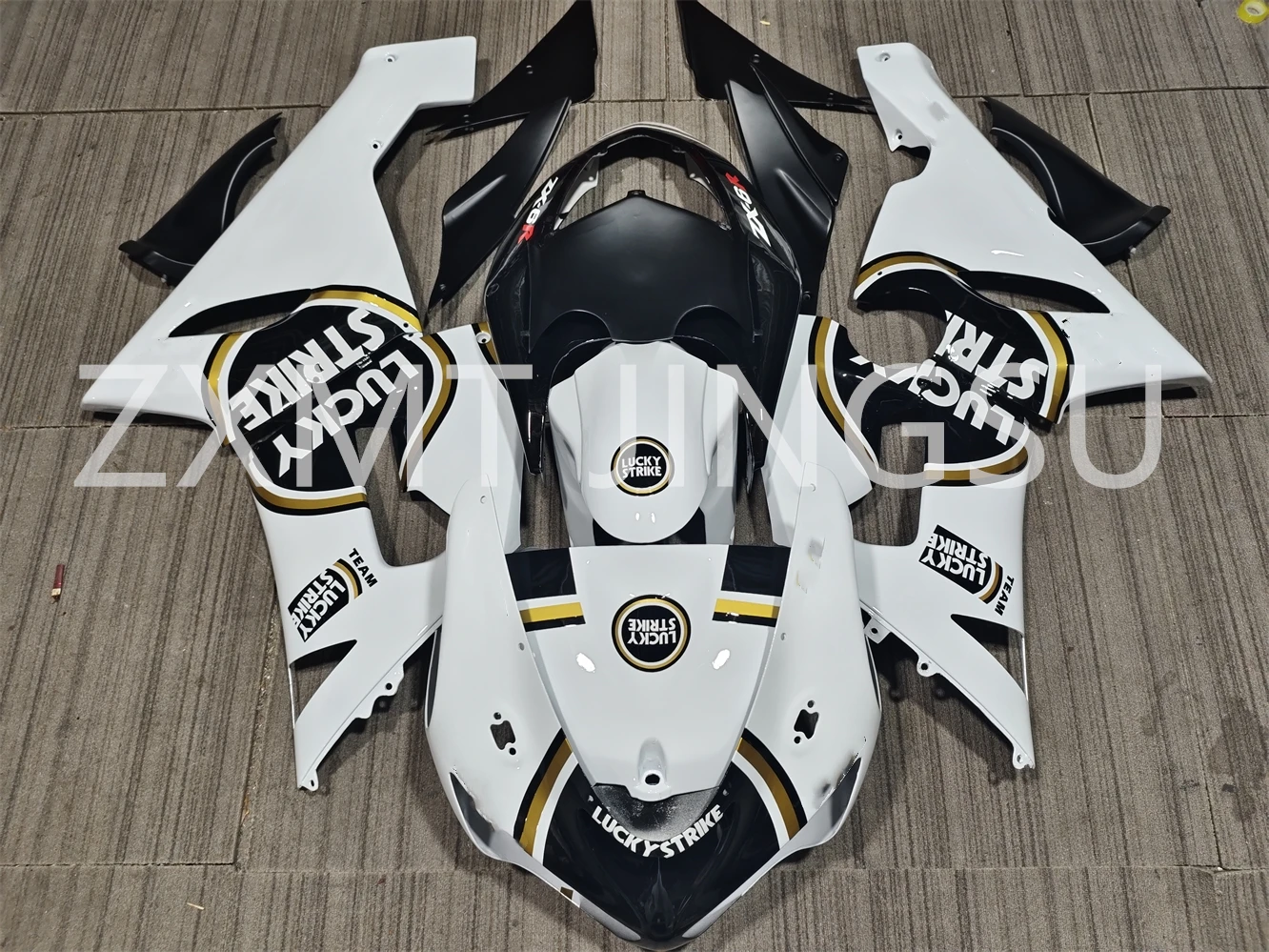 Dor-LUCKY STRIKE fairing kit FOR KAWASAKI NINJA ZX 6R 636 05 06 ZX-6R 05-06 ZX6R 2005 2006 ZX 6R 05 06 fairings white black D