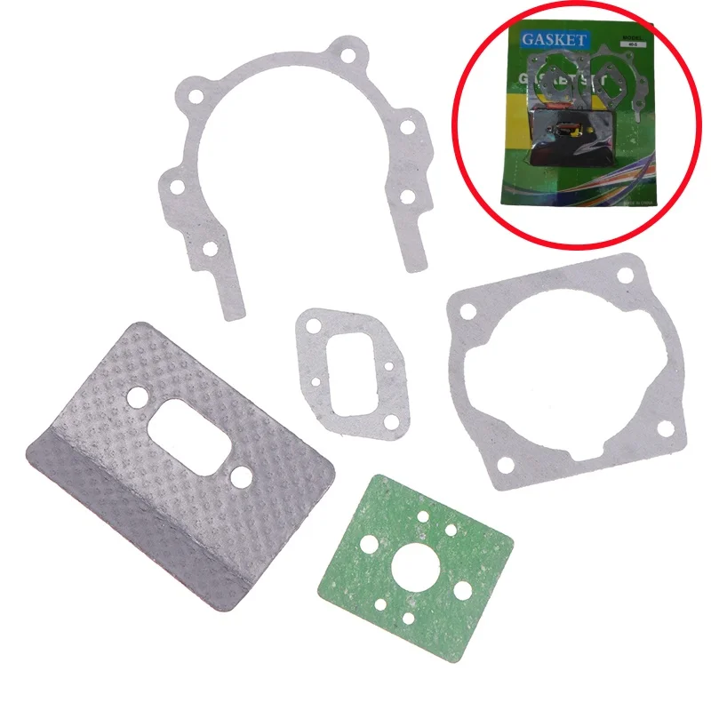 5Pcs/set 40-5 Carburetor Box  Pipe Muffler Engine Gasket Set Gasoline Grass Trimmer Brush Cutter DIY Accessories.