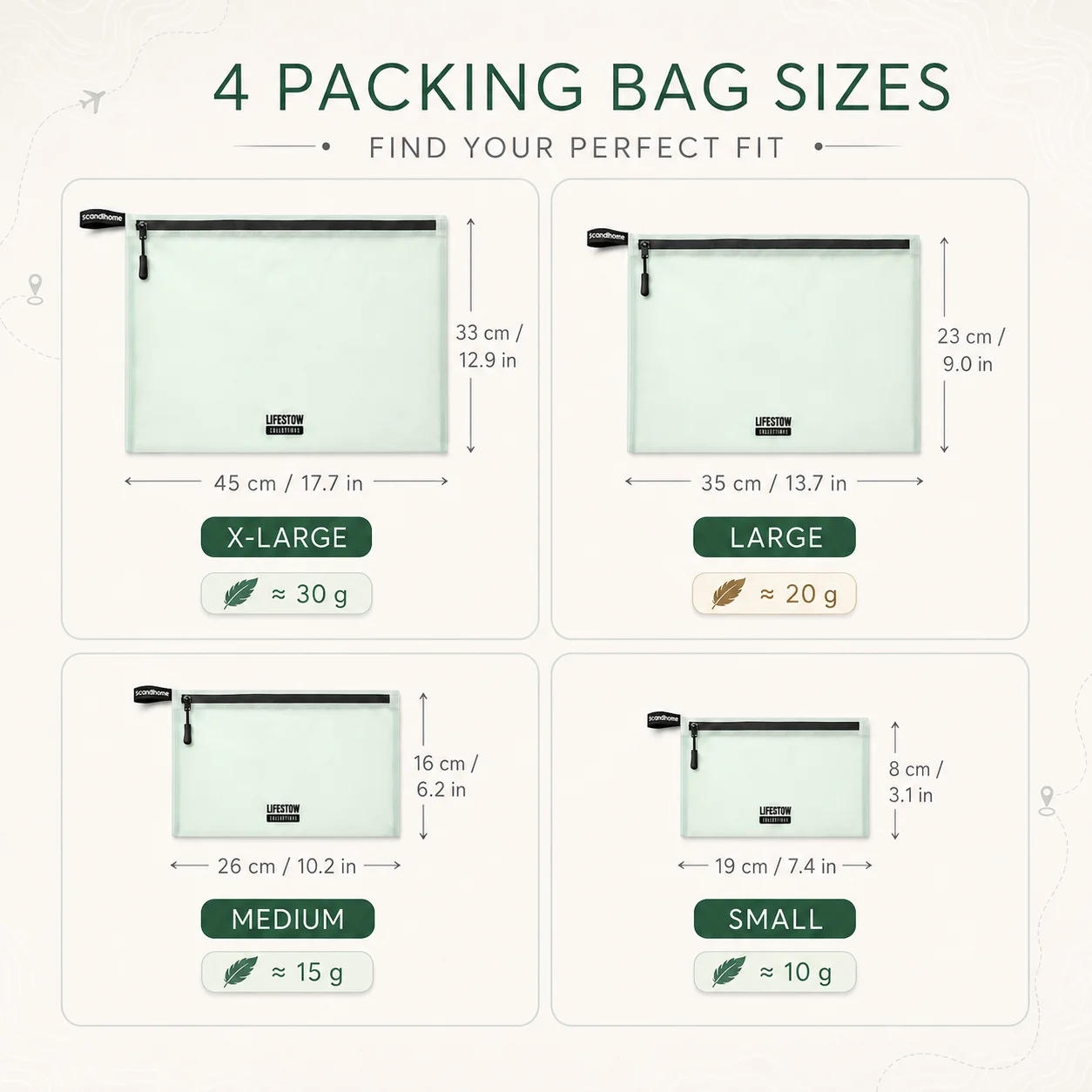 Waterproof Travel Storage Bags Set Lightweight Nylon Packing Cubes Pouch Luggage Organizer Clothes Toiletry Makeup Bag