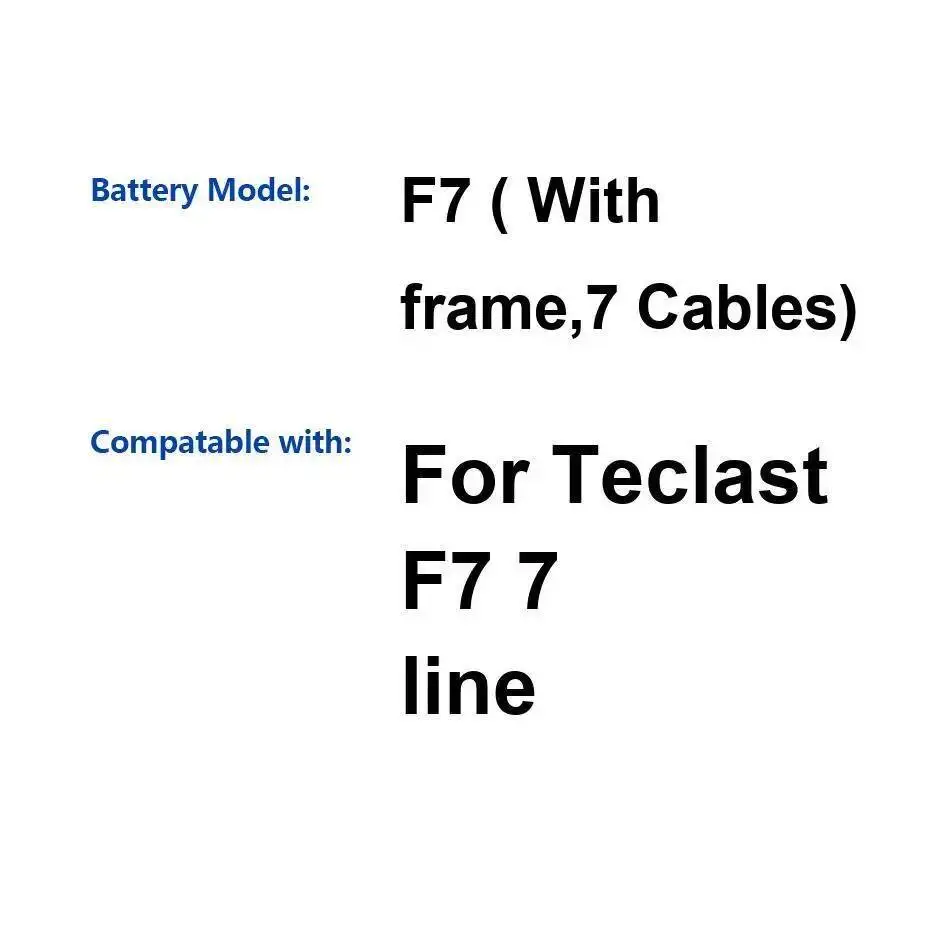 

Laptop Battery 5000Mah High Capacity For Teclast F7 7 Line Without Frame , Cables
