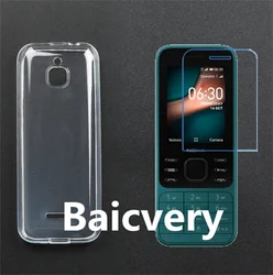 Fashion Soft silicone TPU Back Cover For Nokia 6300 4G / N8000 4g Phone Funda Case with Screen Protector Film for Nokia 8000 4G