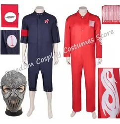 Joey Cosplay Jordison Fantasia Bodysuit Band Slip Cosplay Knot Red blue Jumpsuit Costume Outfits Halloween Carnival Suit Men
