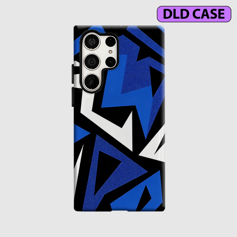 Angular Pulse Phone Case for Samsung Galaxy S26 S25 Ultra S24 S23 Ultra Plus Shockproof Double Layer Tough Back Cover