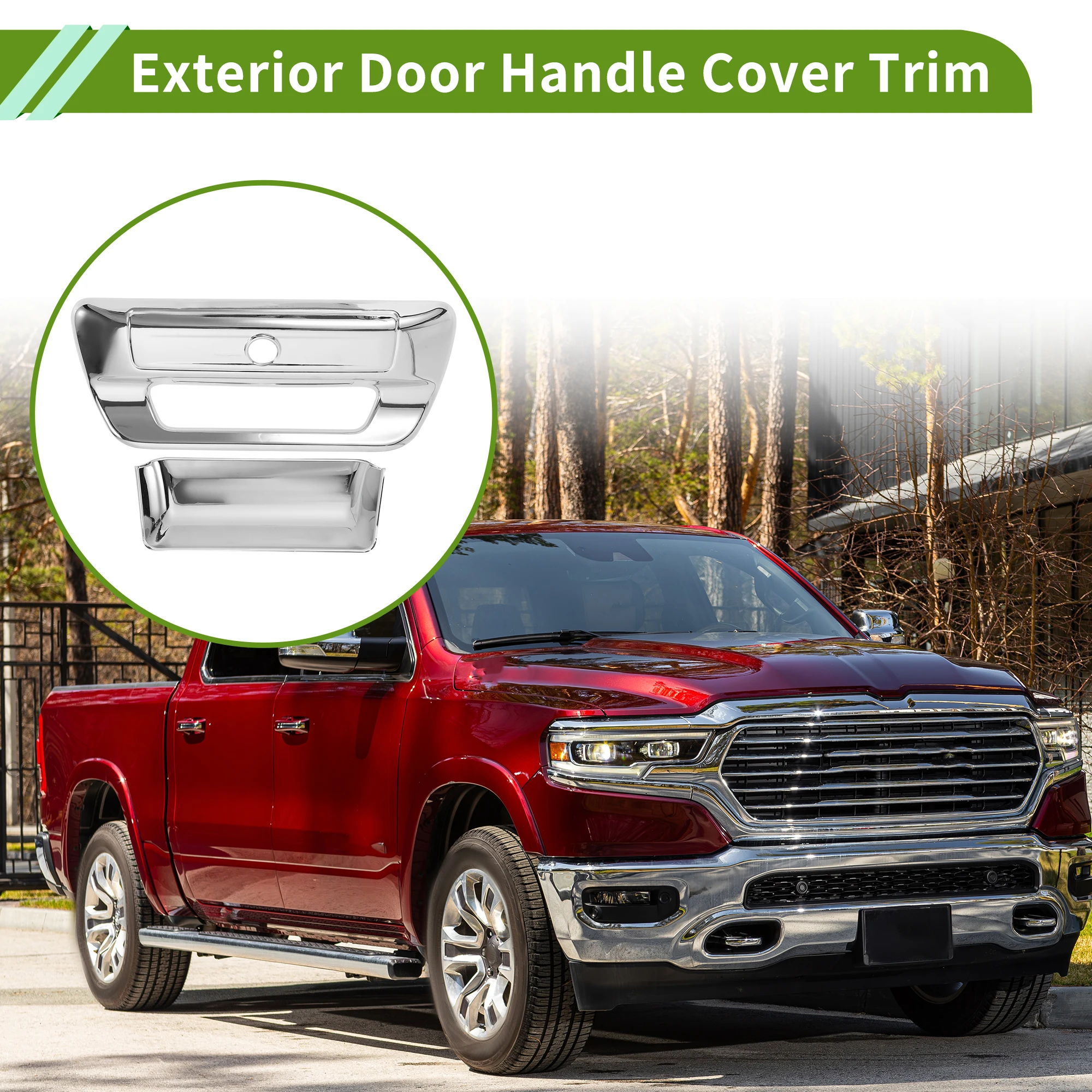 

UXCELL внешняя дверная ручка, накладка задней двери для Dodge для Ram 1500 2500 3500 19-25