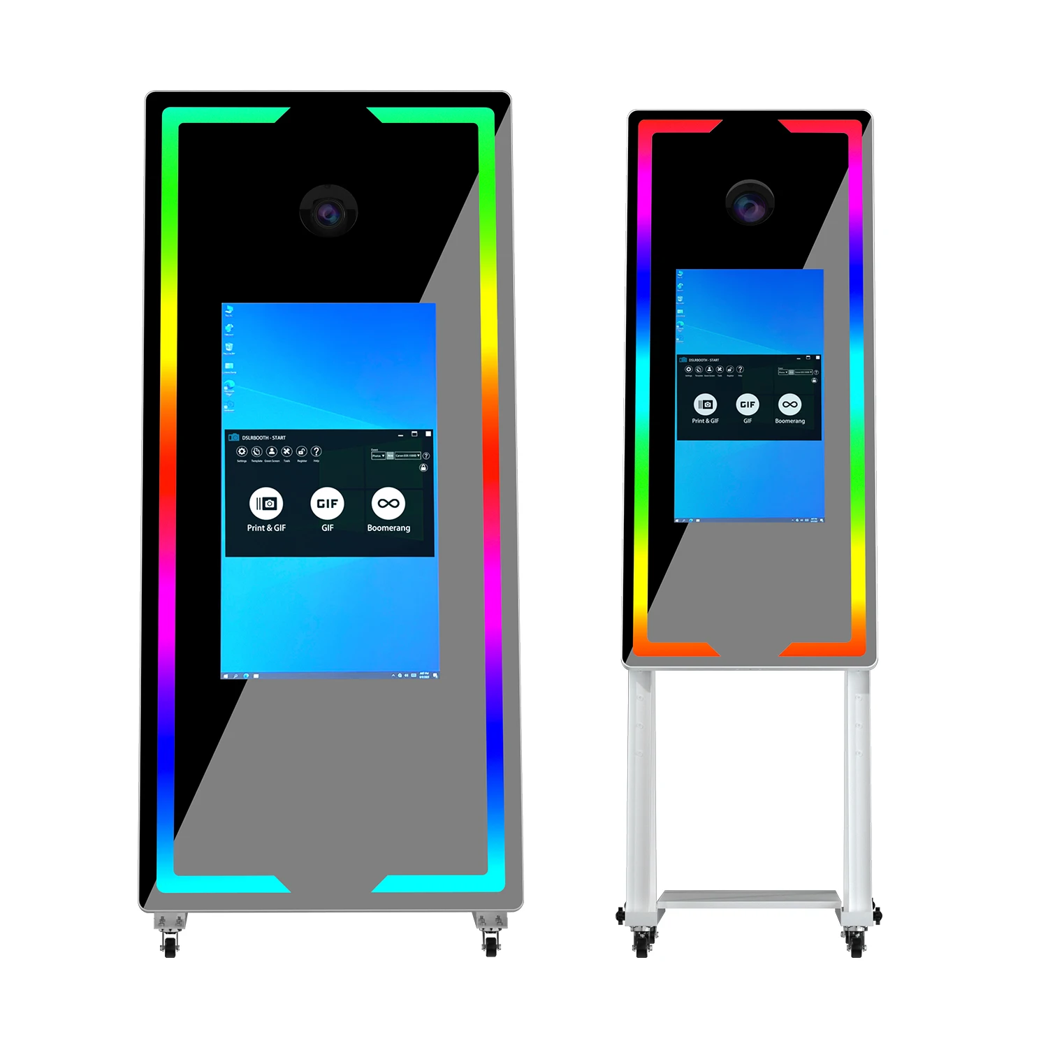 2024 Selfie DSLR  With Touch Screen Magic Mirror and Ring Light Portable Photo Booth Machine
