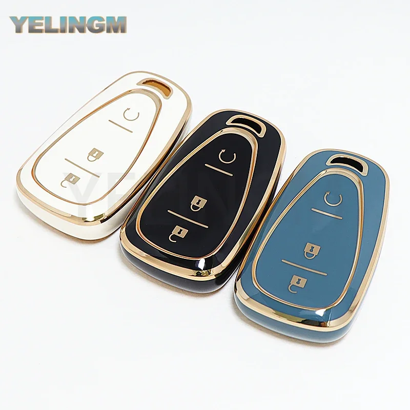 

Car Key Case Cover TPU For Chevrolet Malibu Blazer Traverse Seeker Onix Equino Volt Bolt Trax Orlando Cruze Spark Sonic Camaro