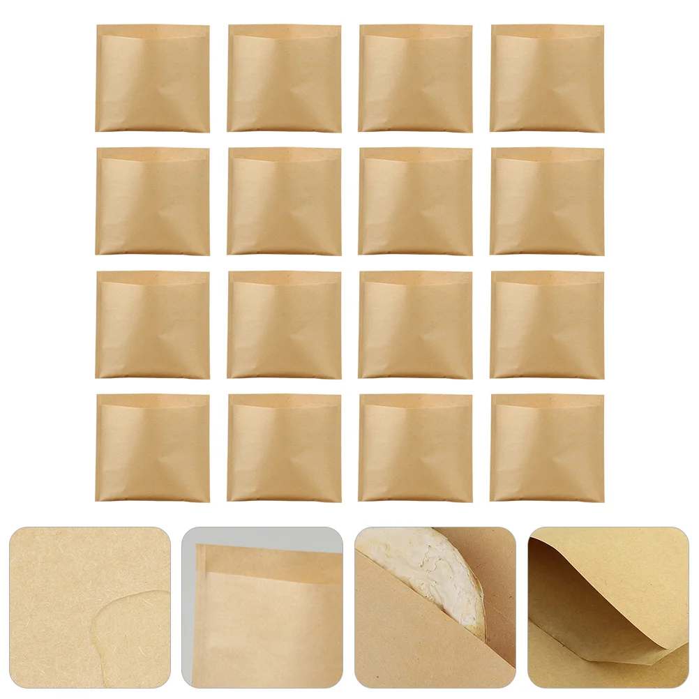 

100 Pcs Disposable Paper Bag Food Bags Kraft Dry Wax Pastry Regeneration Sandwich Waxed