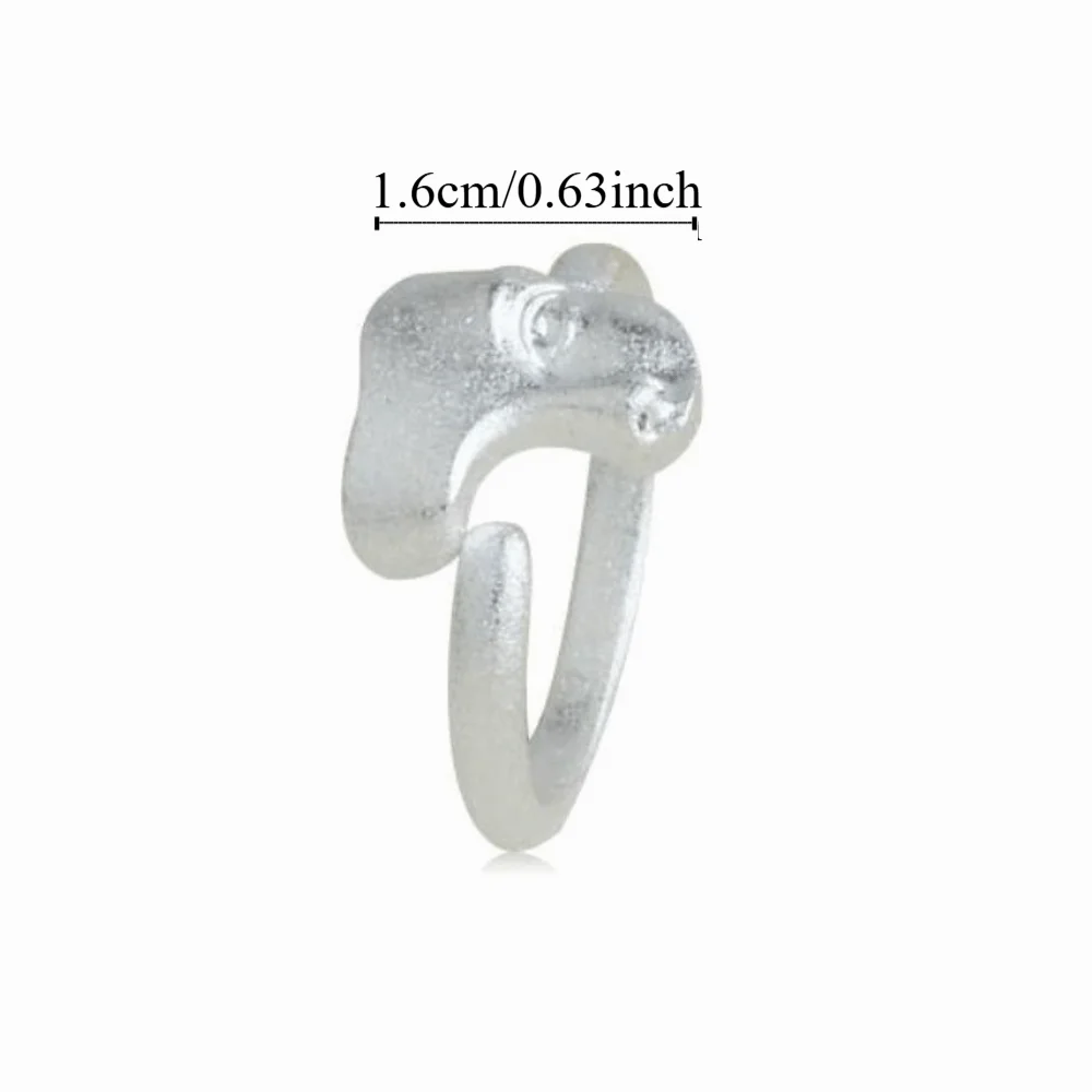 Unisex Unique Mystical Masked Face Ring Adjustable Metal Silver Color Open Rings David Sculpture Vintage Goth Style Ring Daily - view 6