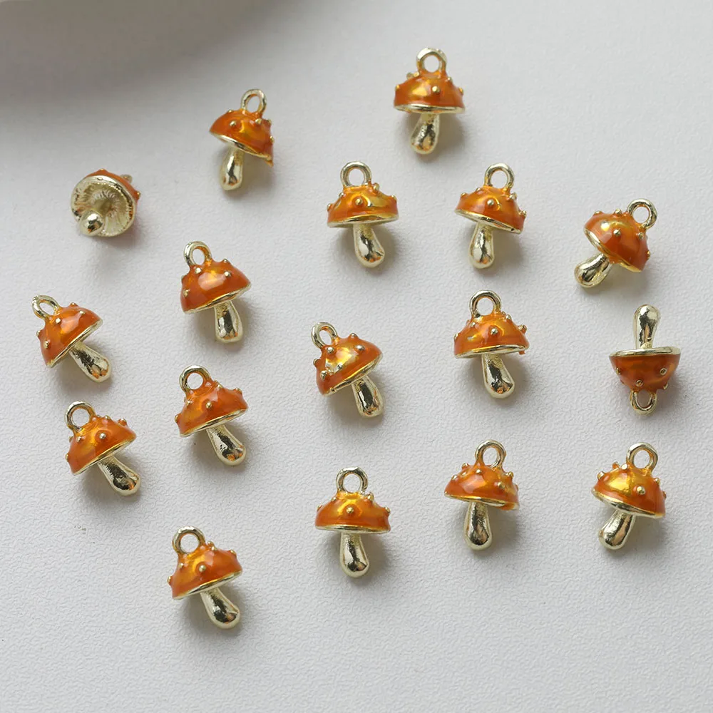 10 шт. изящные подвески в форме гриба для изготовления ювелирных изделий, подвесные принадлежности, аксессуары ручной работы «сделай сам», 8,8*12,8 мм