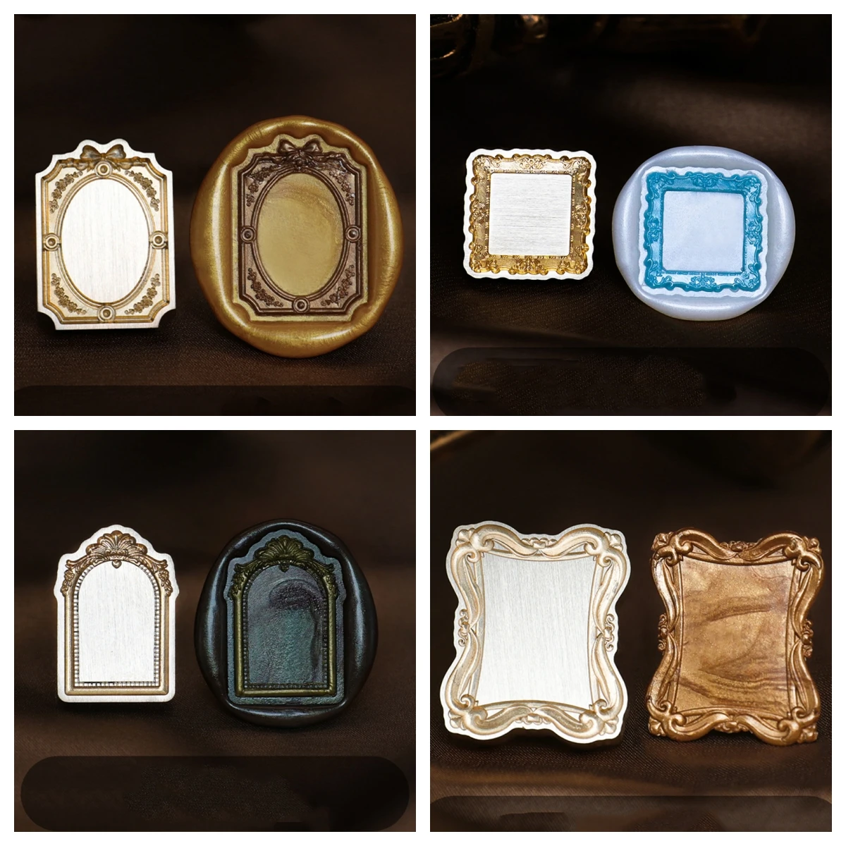Wax Stamp Seal Fire Paint Vintage Brass Photo Frame Aristocratic Butterfly Embossed DIY Decoration Handbook Gift Stamps