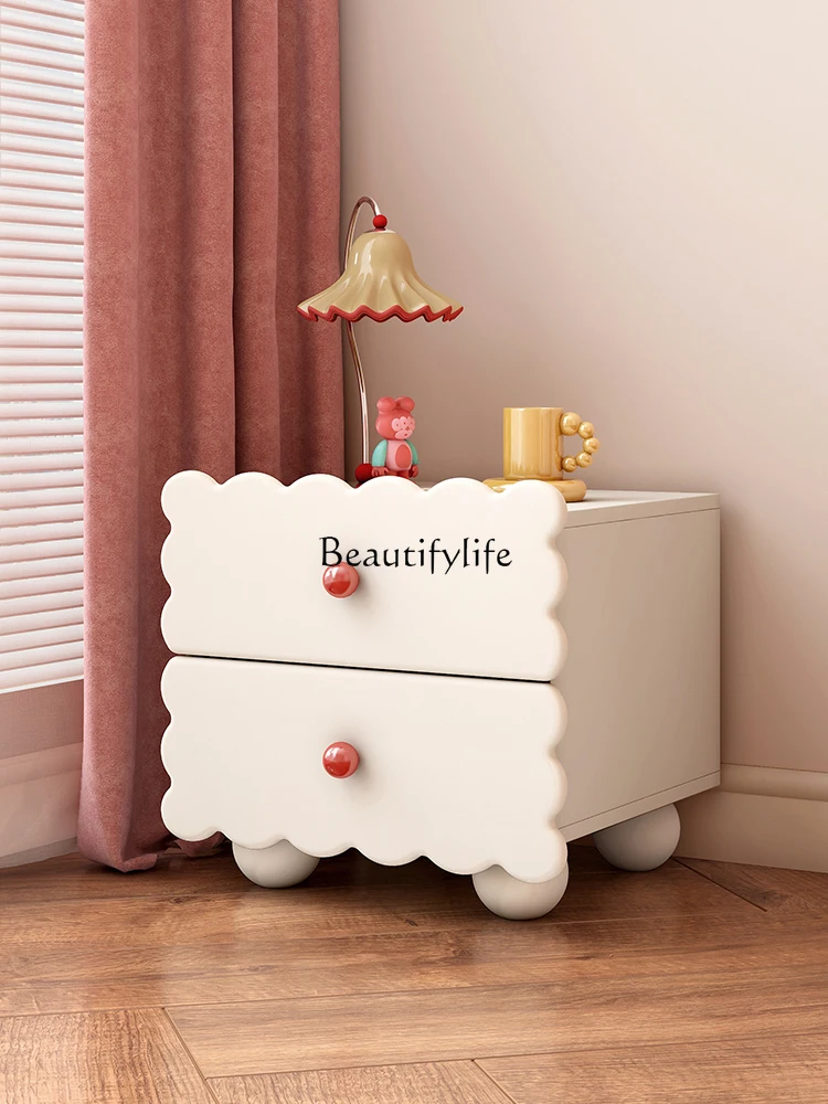 Bedside Table Modern Minimalist Bedroom and Household Dopamine Children Bedside Storage Cabinet Narrow 40cm