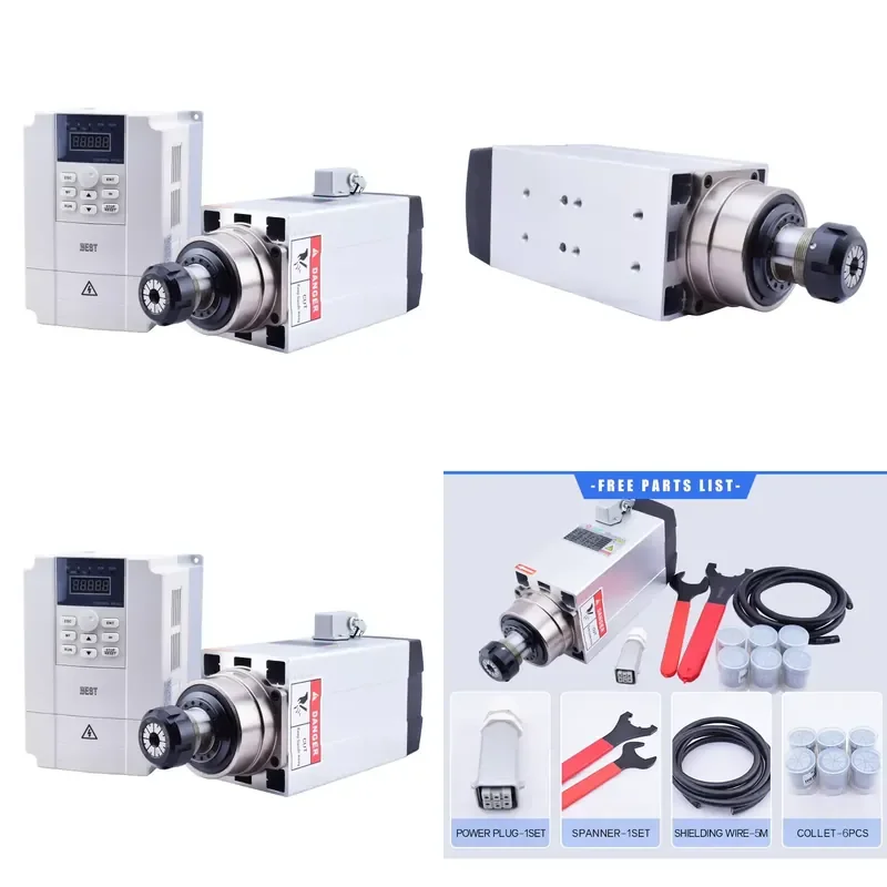 GDZ120*103-4.5kw 220V/380V ER32 Air Cooled Spindle for CNC Router Spindle Motor