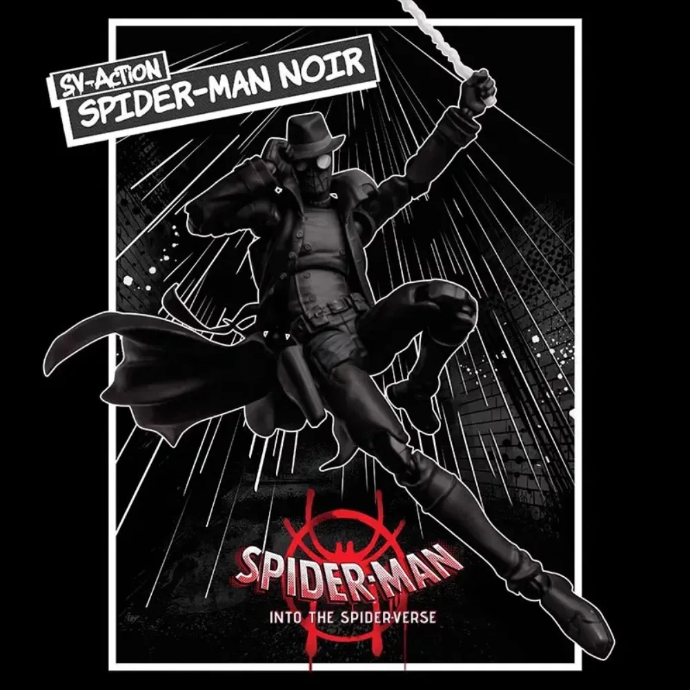 Thousand-value practice SV action Spider-Man parallel universe Spider-Man black 6-inch movable handmade ornaments toy Myers