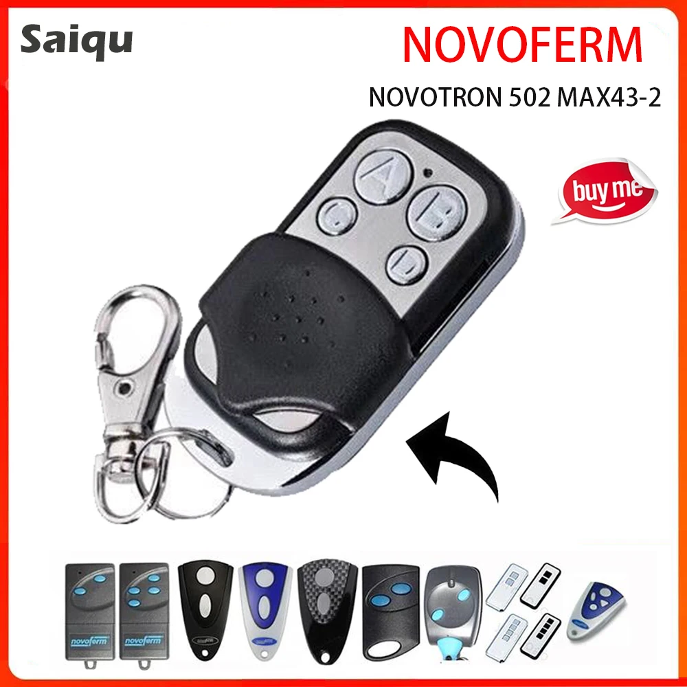 NOVOFERM 504 MAX43-4 502 MAX43-2 Opener Replacement NOVOFERM Remote Control 433.92mhz Rolling Code Garage Door Remote Control