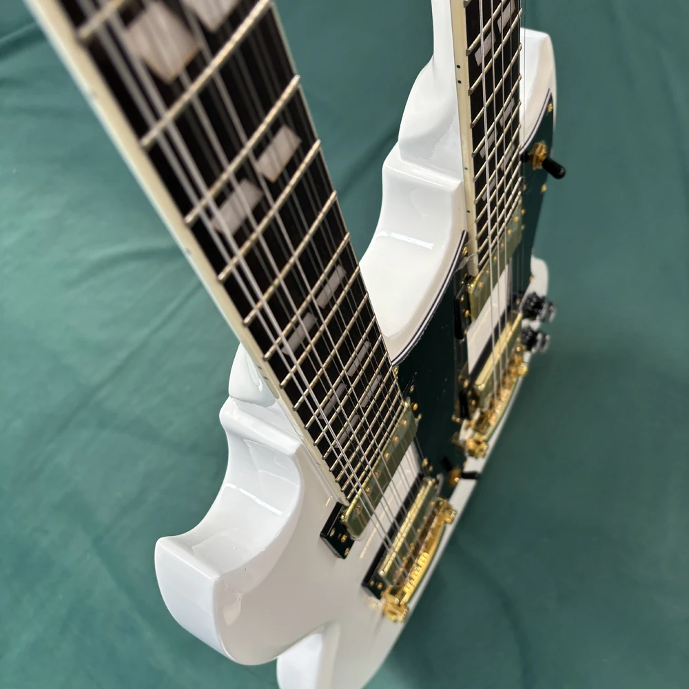 더블넥 화이트 6현 12현 일렉트릭 기타, 고광택 마감 - Electric Guitar Beginner 리뷰 및 가격