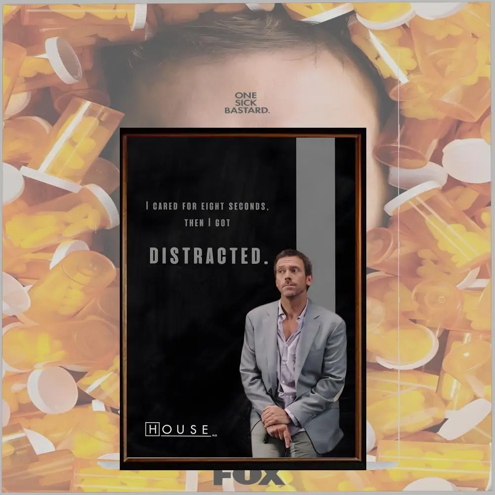 

House MD TV Classic Vintage Poster HD Anime Hot Theme Singer/OST/Movie-Waterproof Self-Stick Home Decor