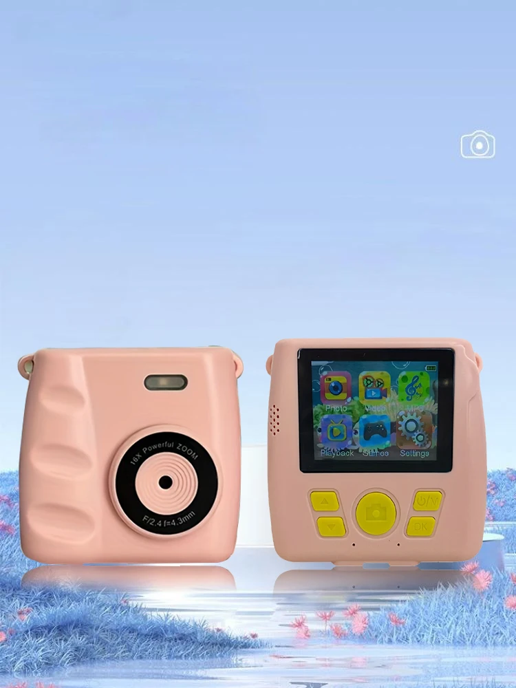Appareil photo numérique pour enfants 1 pièce, appareil photo à impression instantanée avec papier d'imprimante, appareil photo pour enfants à impression instantanée, appareil photo pour tout-petits avec écran de 2.4 pouces