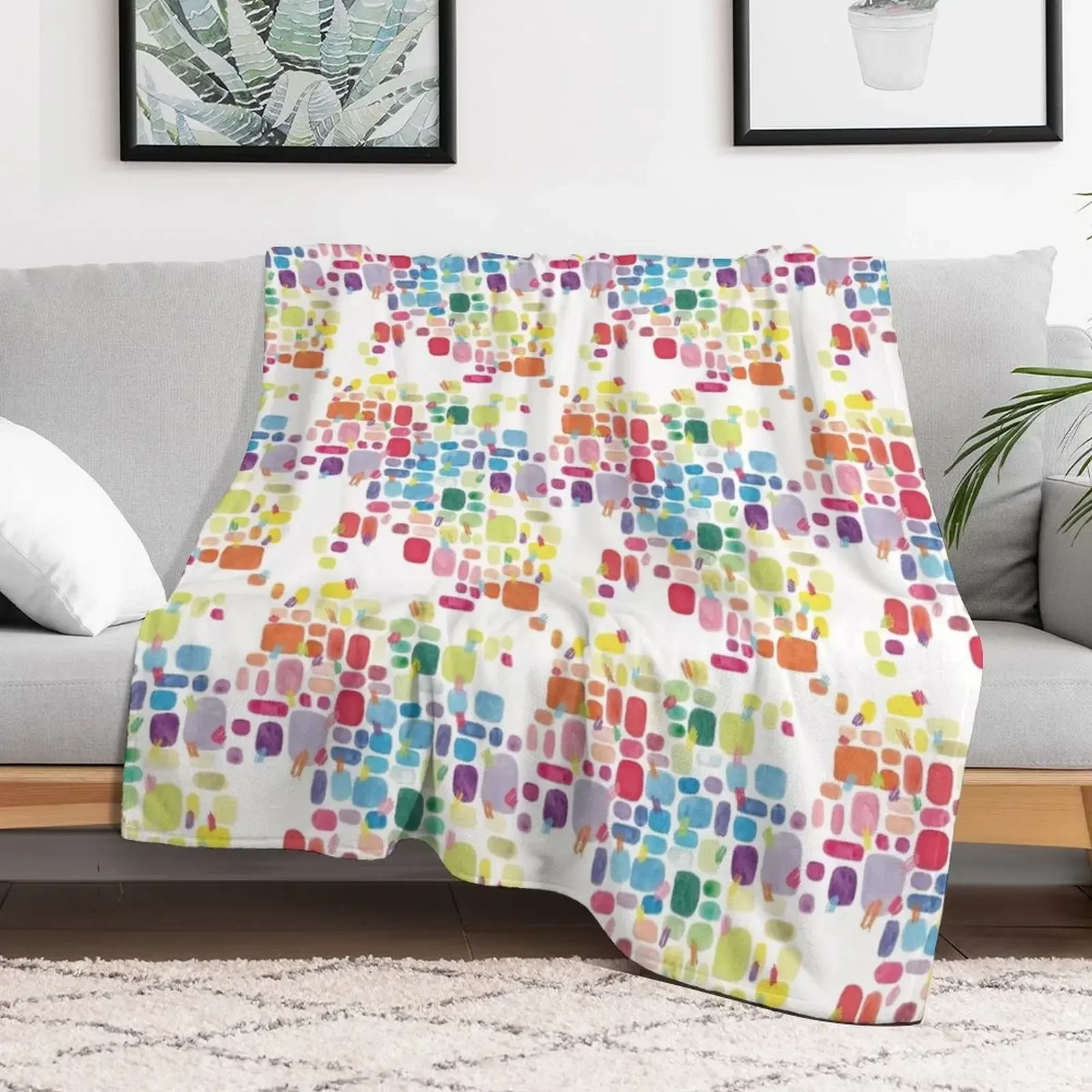 

Abstract Colourful Paint Swatches and Pencil Scribbles Throw Blanket Summer Baby Blankets For Sofas Blankets