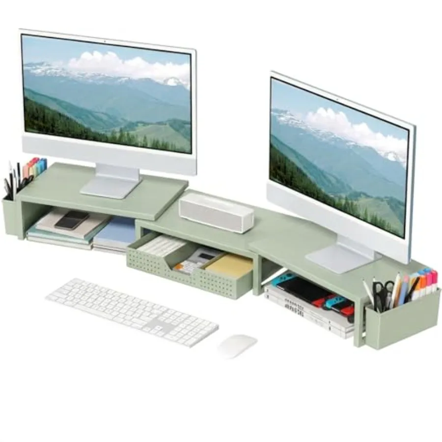 Desk Organizers Accessories Dual Monitor St Riser 2 s Desk Shelf Metal Computer Monitor Stand for Office Workspace Organizers D