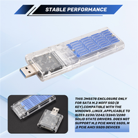 GO-External M.2 NGFF SATA SSD Enclosure High Speed USB3.0 Gen1 5Gb/S Transparent SATA SSD Hard Drive Case For PC
