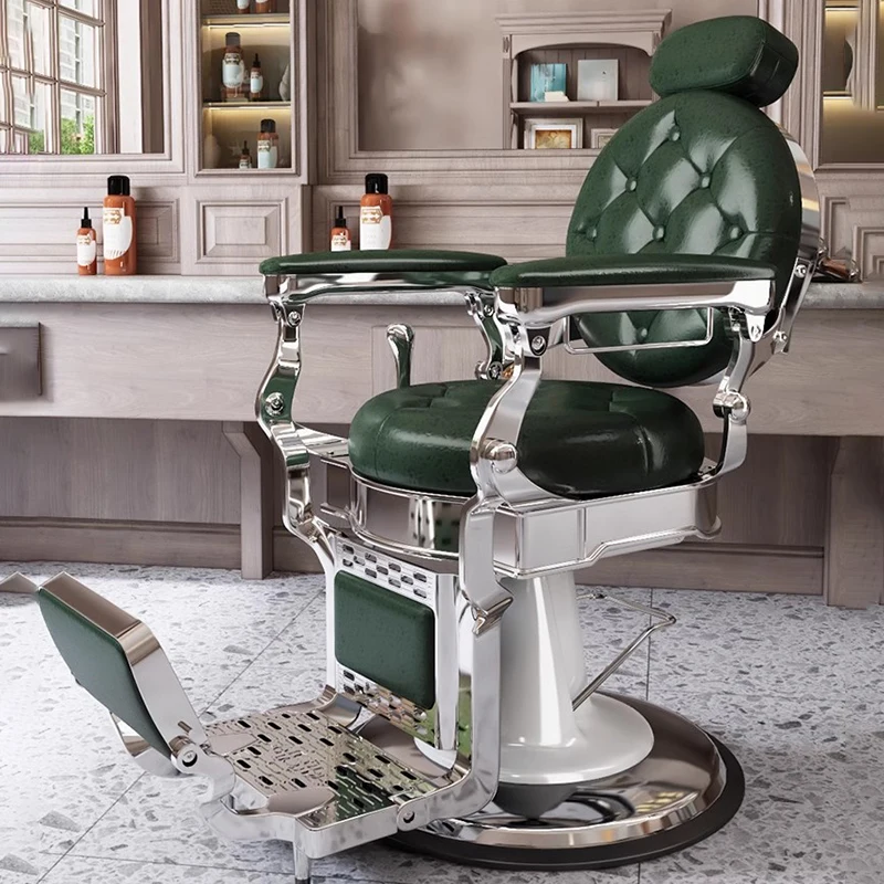 Luxury Tattoo Barber Chair Treatment Vintage Leather Professional Aesthetic Chair Cosmetic Cadeira Tattoo Furniture LJ50BC