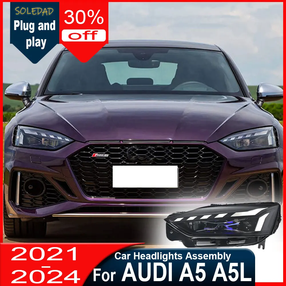 

Car Styling Headlights for Audi A5 2021 2022 2023 2024 LED Headlight DRL Turn Signal Light Led Projector Auto Accessories
