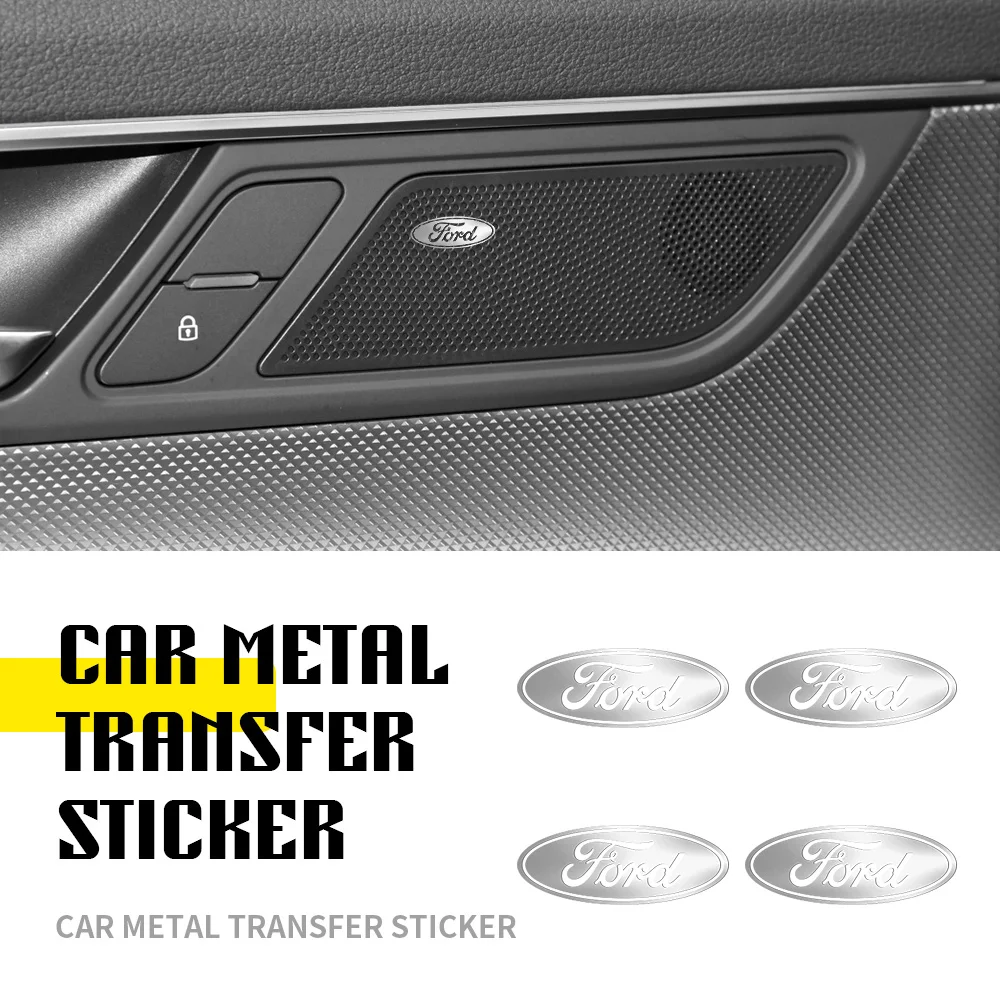 10/20pcsCar Accessories Nickel Metal Stickers Car Indoor Decors For Ford Focus mk2 mk3 Fiesta mk7 Ranger Mondeo mk4 S-MAX Kuga