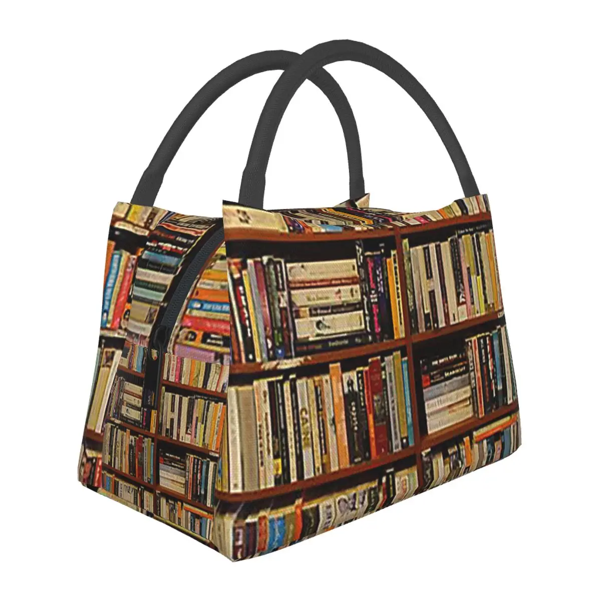 Education Library Book Insulated Lunch Bag for School Picnic Storage Food Boxes Portable Container Cooler Thermal Lunch Box Tote