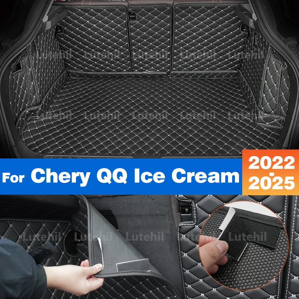 

For Chery QQ Ice Cream 2022-2025 24 23 Auto Full Coverage Trunk Mat Car Protective Pad Cargo Liner Interior Accessories