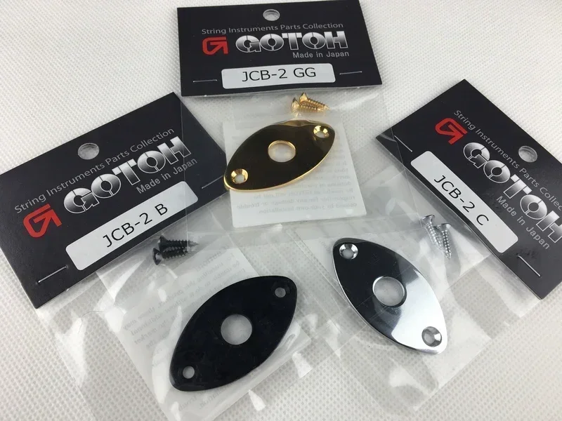 H X Shop Store--1 Piece GOTOH Oval Curved Metal Jack Plate For Electric Guitar Bass MADE IN JAPAN