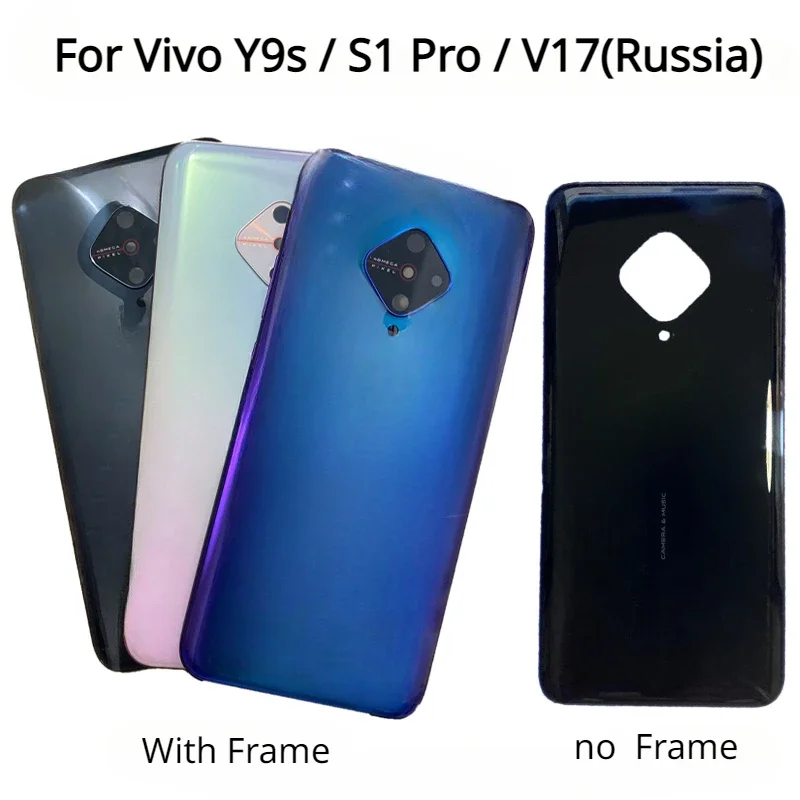 New Back Cover For Vivo Y9s S1 Pro V17(Russia) Battery Cover Middle Frame Rear Door Housing Back Case Replacement Parts