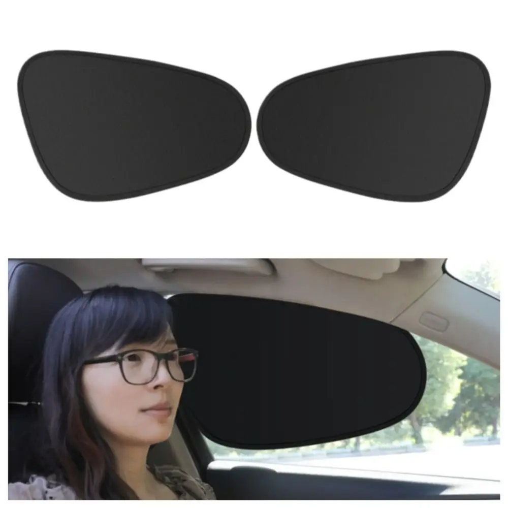 2/4PCS Static Cling Car Window Shade Anti-Glare UV-Blocker Electrostatic Curtains Folds Small 4-Layer Car Sunshade Cover For Car