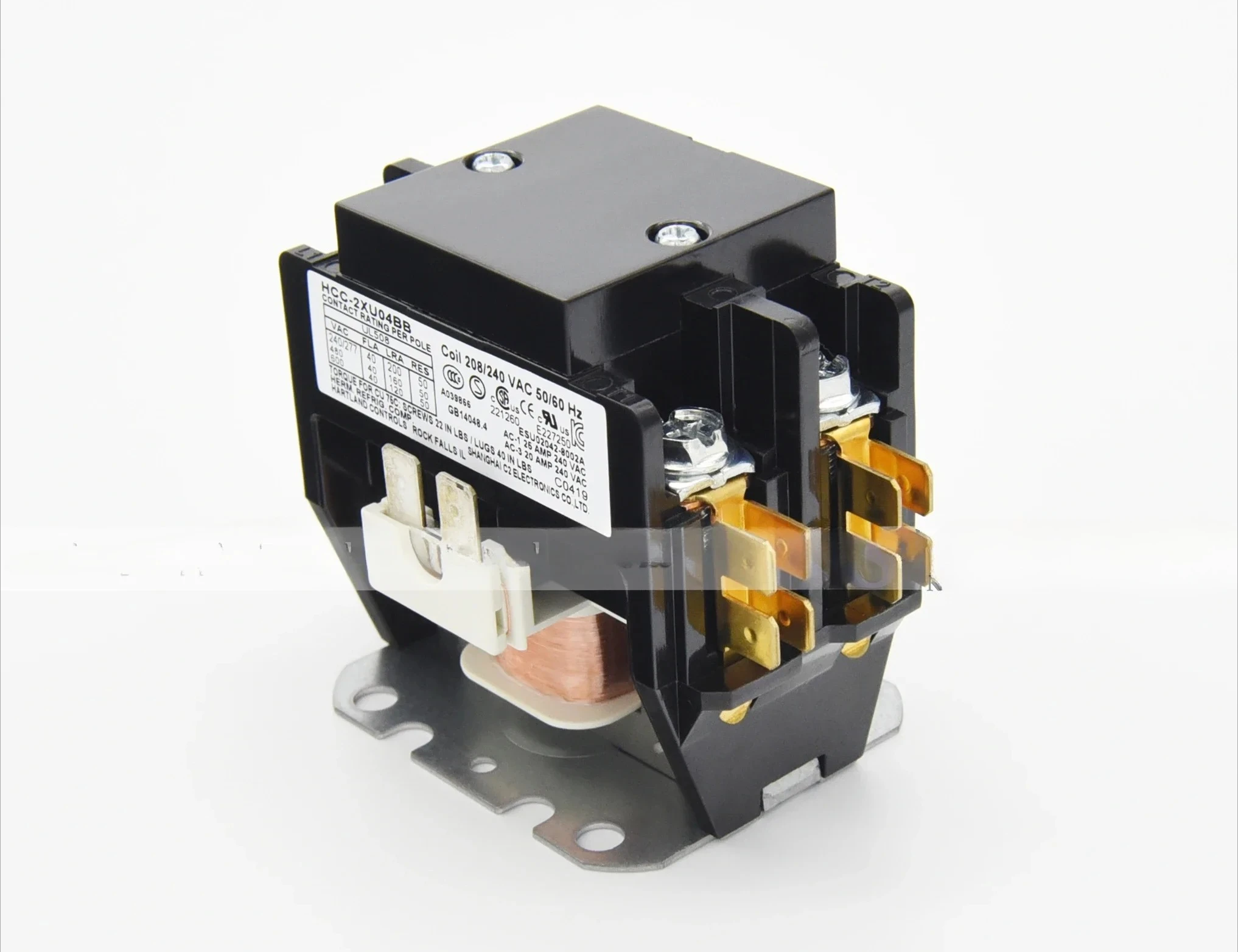 خزانة عازلة لعرض ثلاث طبقات HCC-2XU04BB 208-240 فولت موصل تيار متردد ثنائي القطب #2