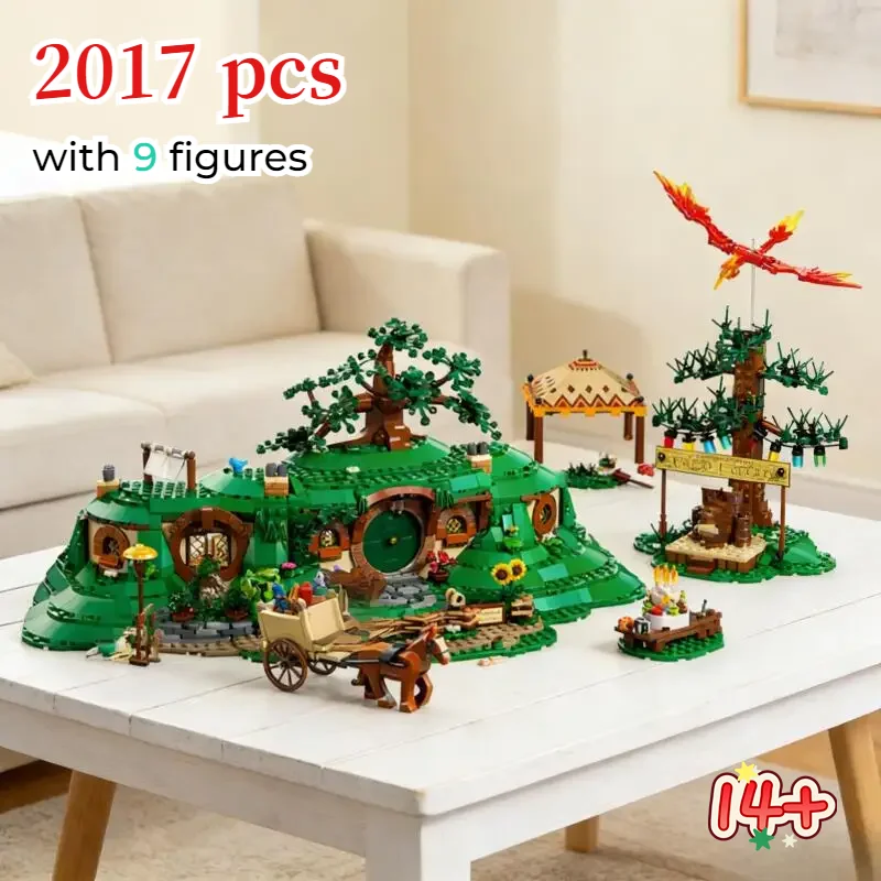 2017 piezas de bloques de construcción del Señor de los Anillos de la Tierra Media, modelo de cueva del Hobbit 10354, el mejor regalo de cumpleaños para niños