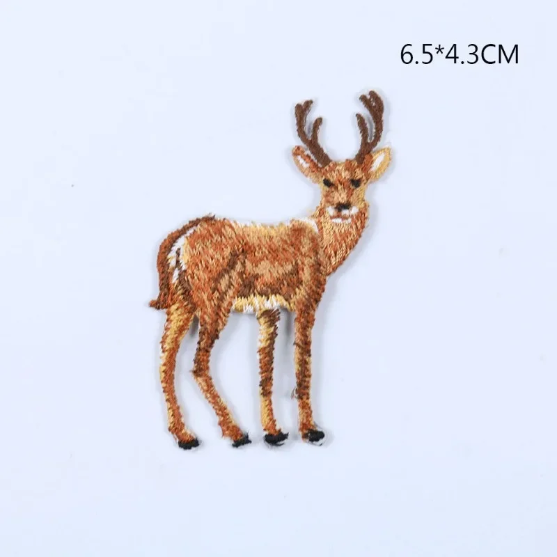 ملصق قماشي مطرز بحافة محروقة راقية، غزال سيكا، قطة، ثعبان الذئب، إكسسوارات ملابس الحيوانات الصغيرة، فتحات شارة