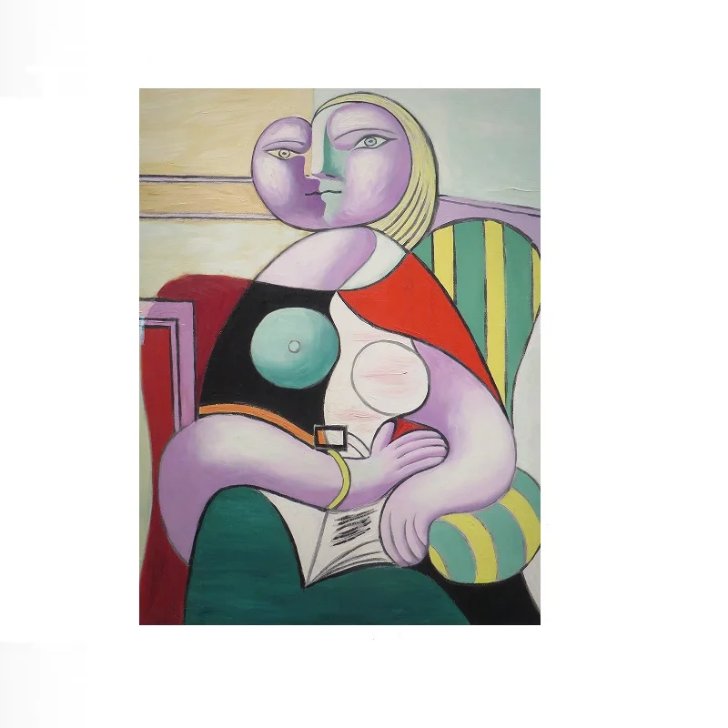 Reading Woman, 1932. Boisgeloup. Musée national Picasso-Paris, Art Print Canvas Poster