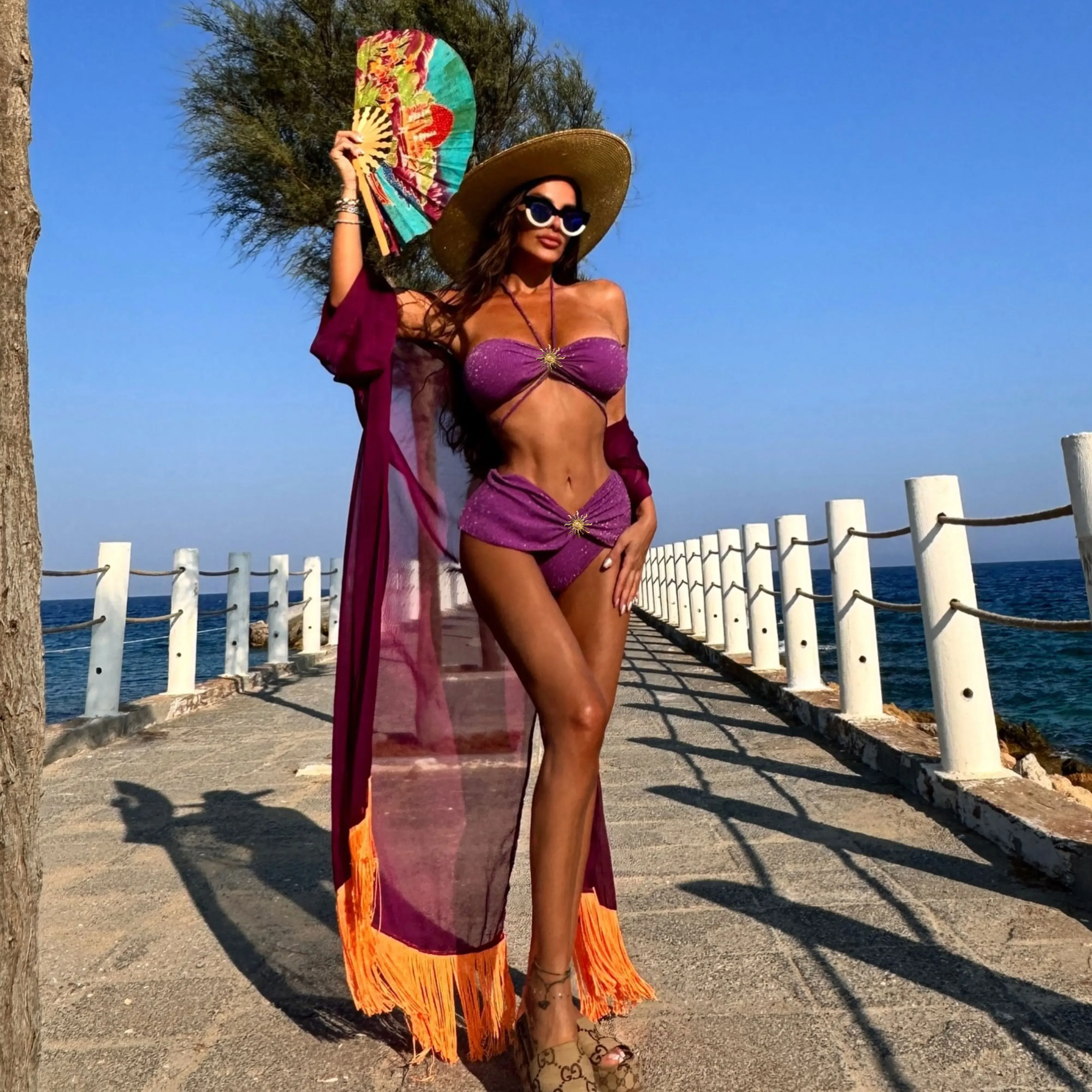 

Sexy Women Swimsuit 2025 Female Swimwear High Leg Biquini Shiny Sun Bikini Set Push Up Bikinis Bathing Suit Beachwear Cover Up