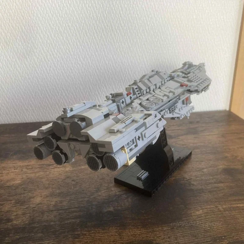 Nuovo MOC Personalizzato Astronave UNSC Sprit of Fire Building Blocks Modello Educazione FAI DA TE Assemblaggio Mattoni Giocattolo Per Bambini Regalo Di Natale