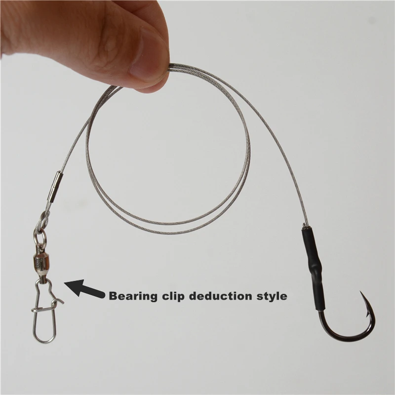 Stainless Steel Fishing Line Hook, High Carbon Steel, Barbed Hooks, Tackle Accessories, 10kg-30kg, 1/0-3/0, 3Set