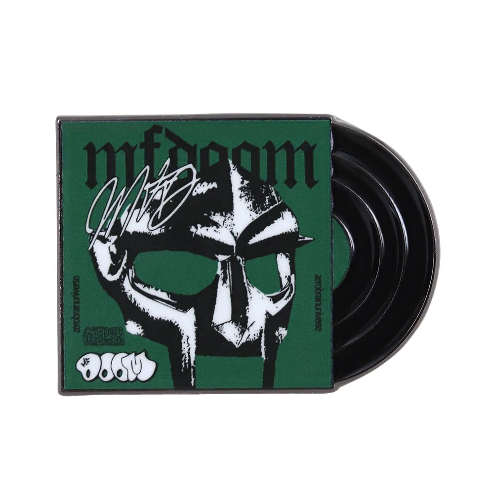 Vinyl Record Enamel Pins Music Album Brooch Collection MF-DOOM Metal Badge Hip Hop Rock Band Lapel Pin Fans Jewelry Gift view 3