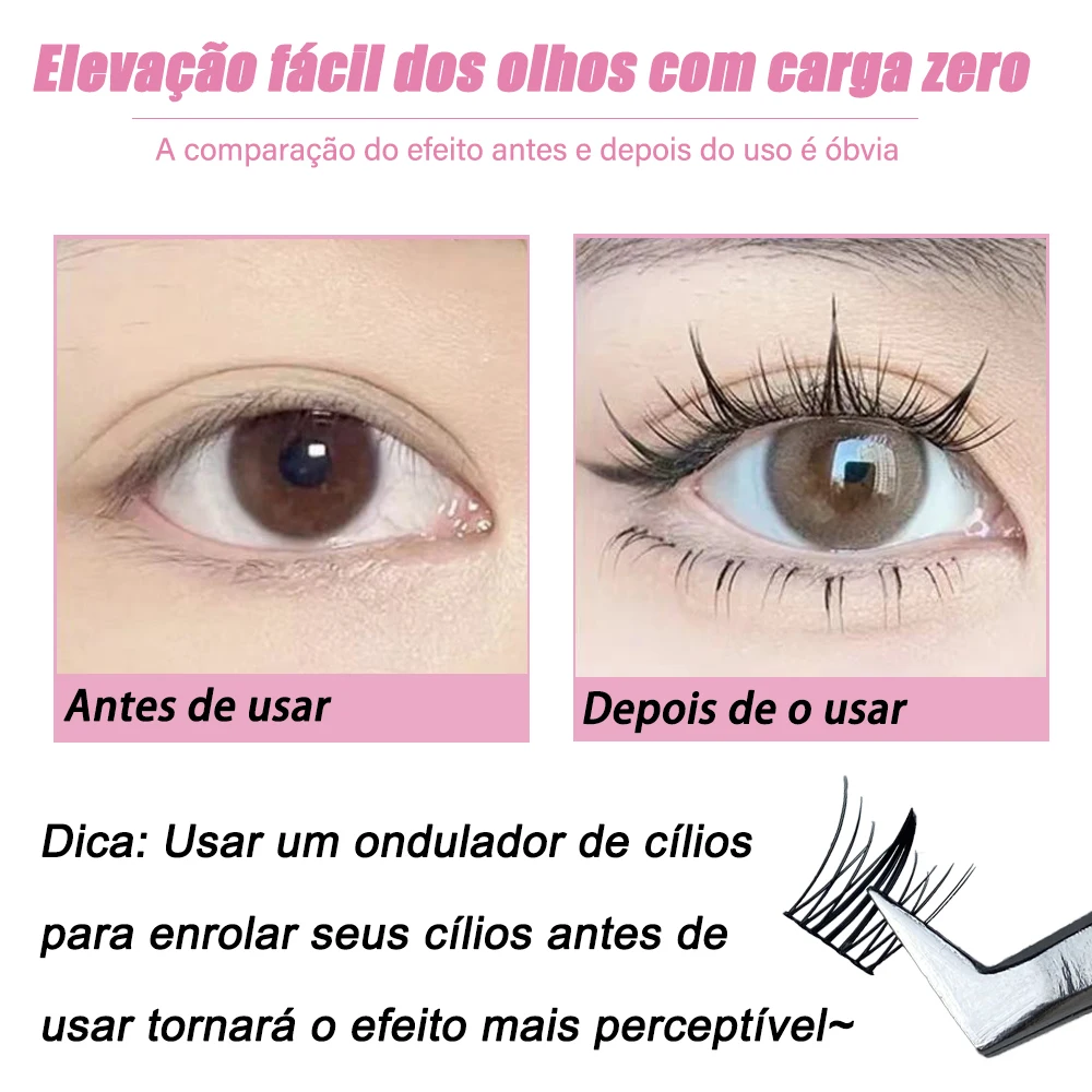 1 Box/100 Bündel Nerz-Kunstwimpern 3D Natürliche Russische Einzelwimpern Manga-Wimpernverlängerung Wimperncluster Make-up-Tool – Detail 2