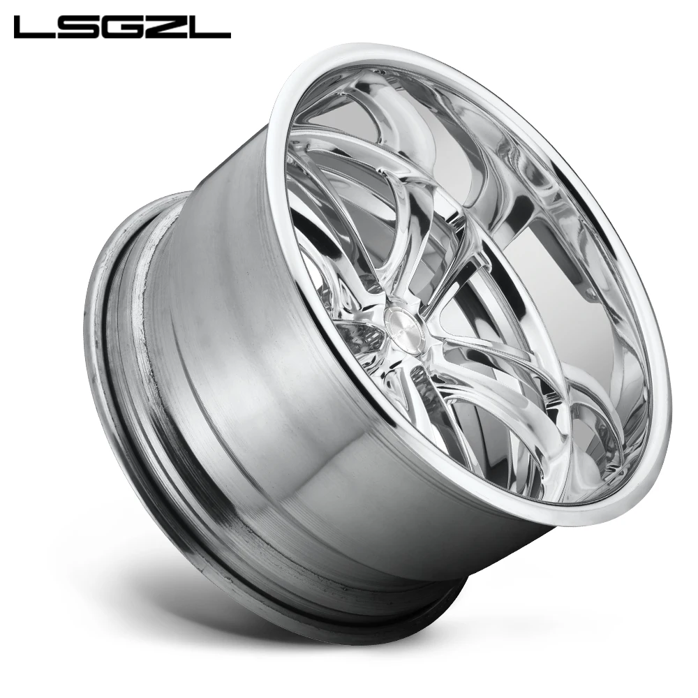 18 20 22 24 26 28 Inch 2 Piece Deep Concave Chrome Wheel Rims 5x114.3 5x130 5x120 For Ram Truck Jeep C10 Cherokee Defender