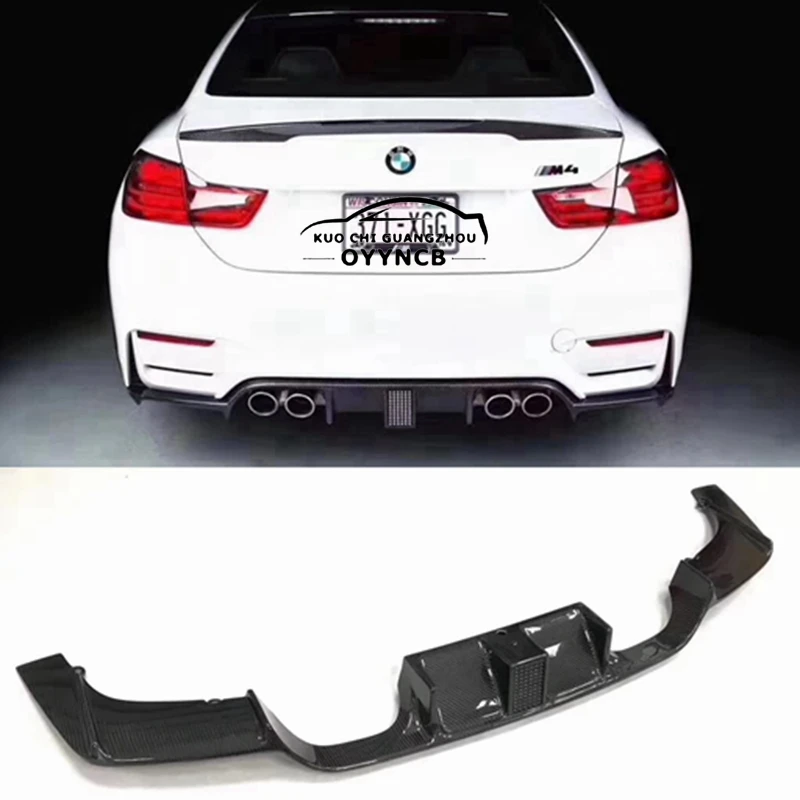 Carbon Fiber Rear Bumper Lip Spoiler Diffuser With Led Light for BMW F80 M3 F82 M4 Bumper 2014 -2018 Sedan Coupe Convertible