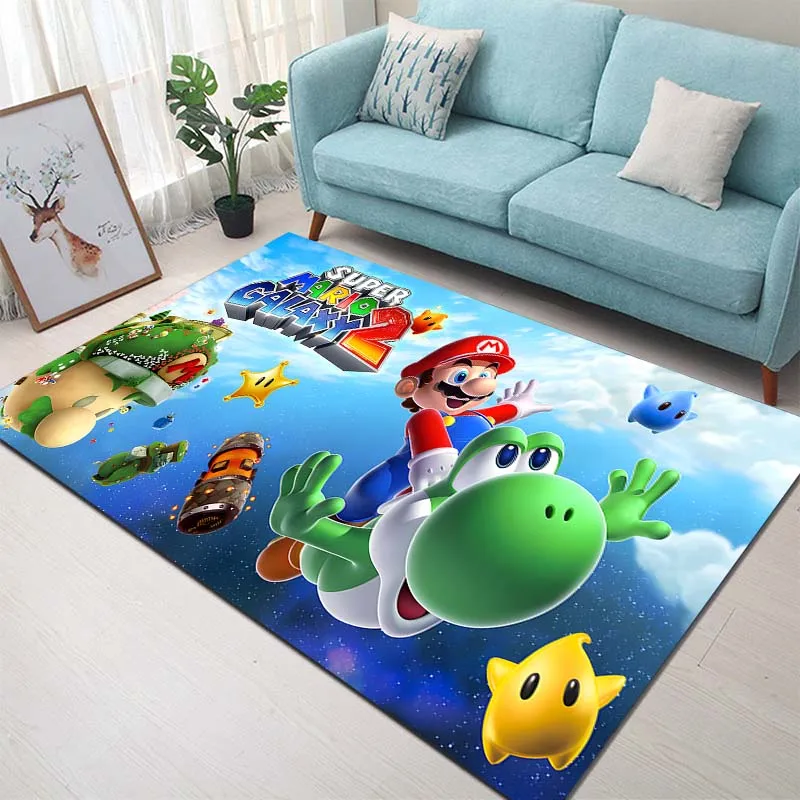 Tapis imprimé Super Mario pour la maison, les jeux classiques, le salon, la chambre à coucher, le canapé, les virus de la porte, les polymères de