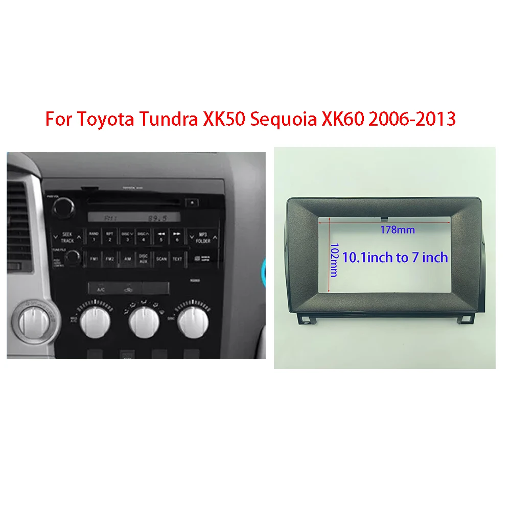 

Car Android Radio Stereo Player Frame For Toyota Tundra XK50 Sequoia XK60 2006-2013 Panel Power Harness Canbus